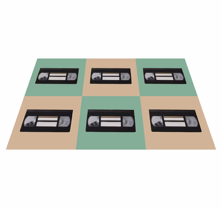 Individuais de mesa originais com padrão de fita vhs vintage - TenStickers