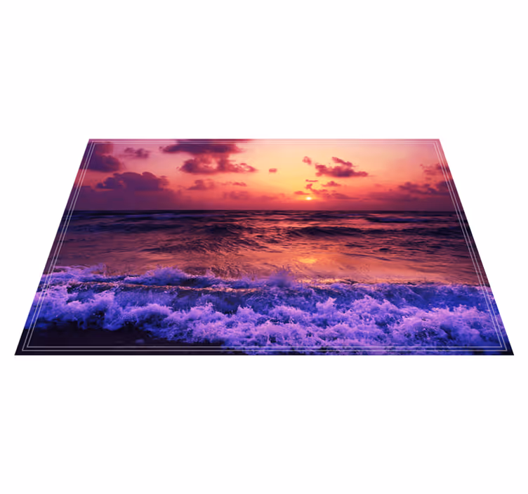 Individuais de mesa originais cena do pôr do sol no oceano - TenStickers