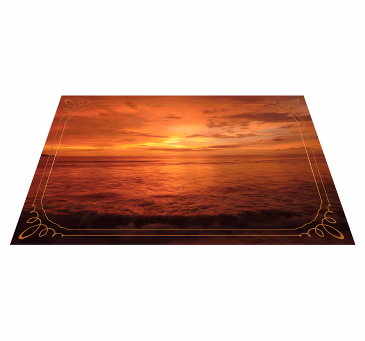 Individuais de mesa modernos vista do mar ao crepúsculo - TenStickers