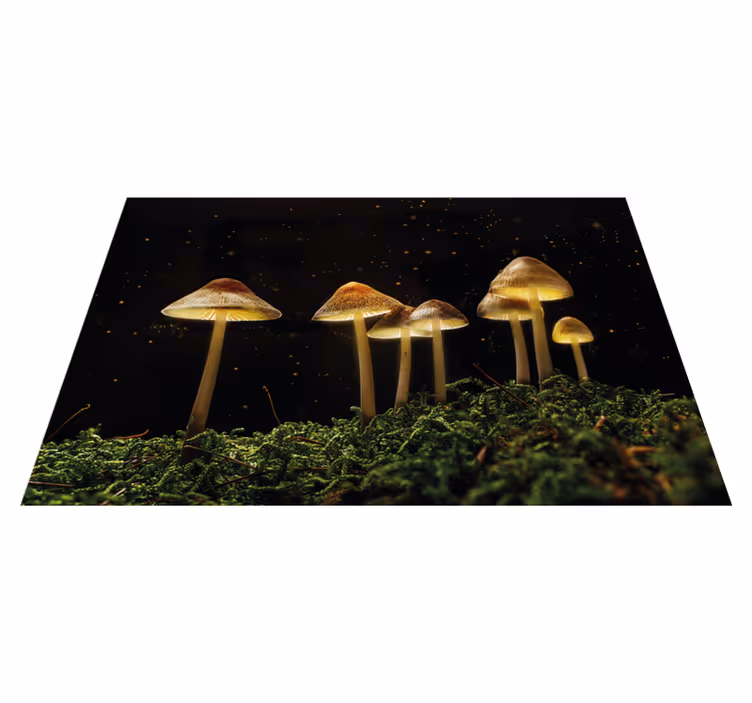 Individuais de mesa modernos Cogumelos selvagens brilham - TenStickers