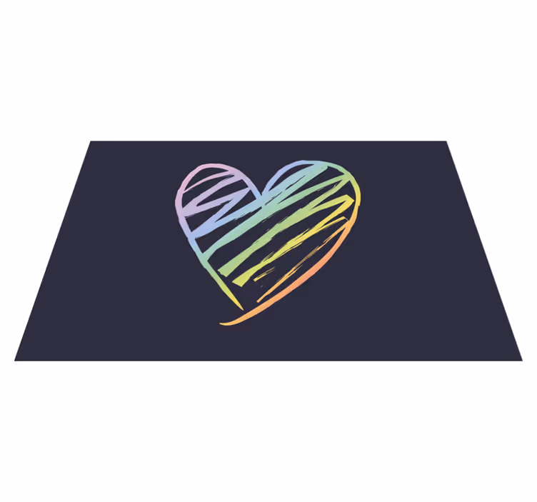 Individuais de mesa originais em forma de coração colorido - TenStickers