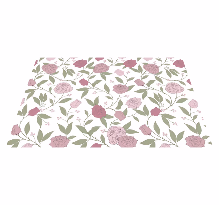 Individuais de mesa elegantes Rosas vintage rosa pálido - TenStickers