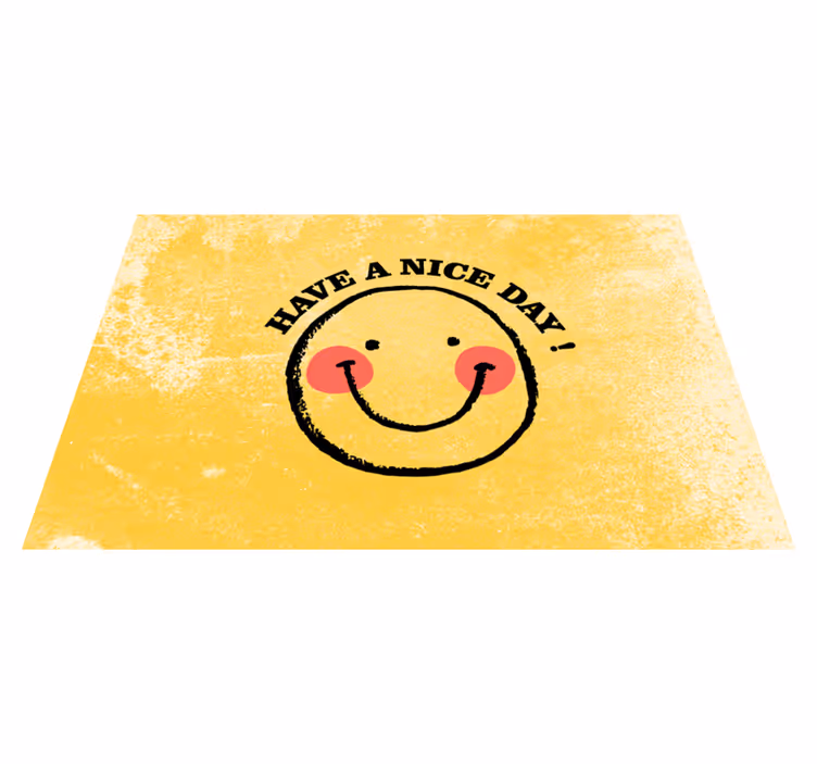 Individuais de mesa com texto frase do rosto sorridente - TenStickers