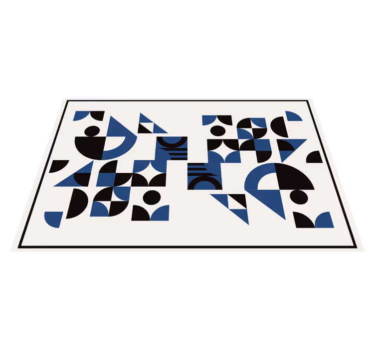 Individuais de mesa modernos com padrões azuis geométricos - TenStickers