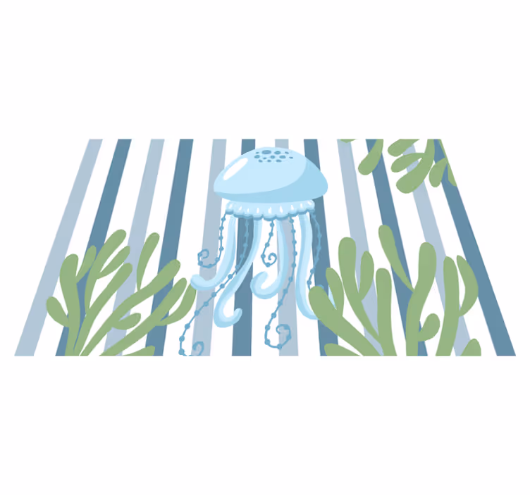 Individuais de mesa originais cena subaquática de Água-viva - TenStickers