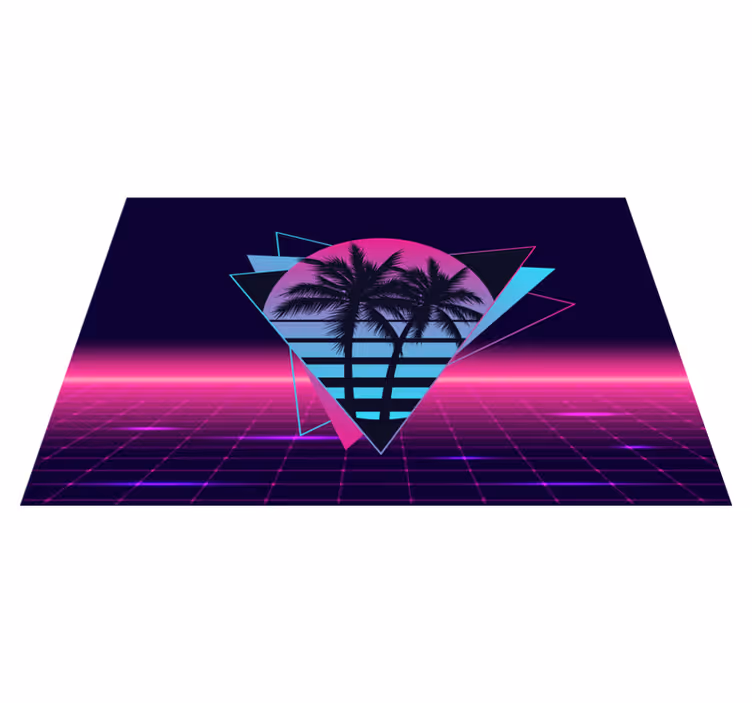 Individuais de mesa modernos geometria retro palm - TenStickers