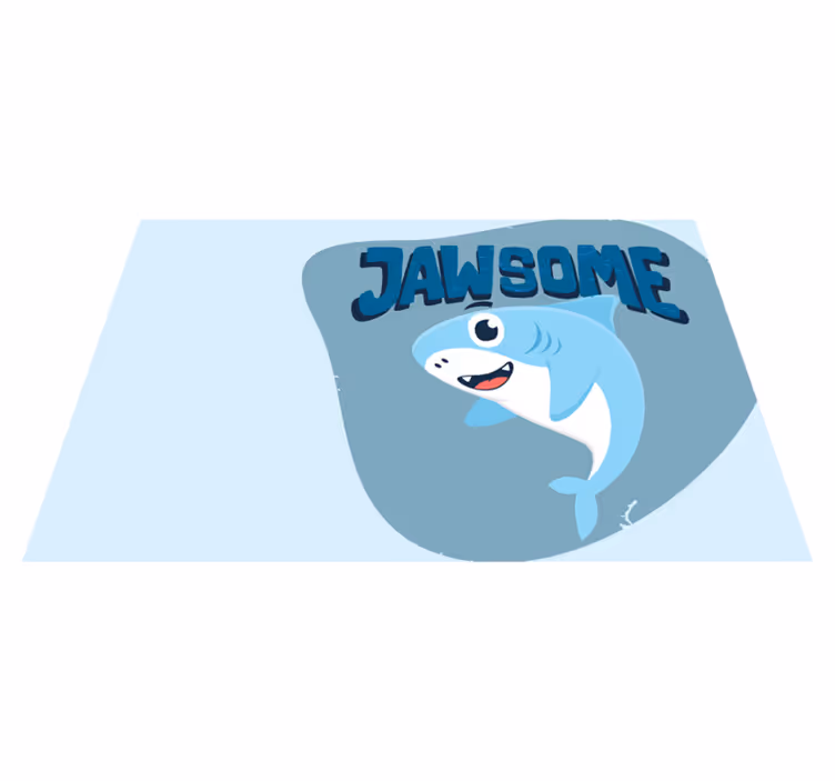 Individuais de mesa infantis com gráfico de tubarão alegre - TenStickers