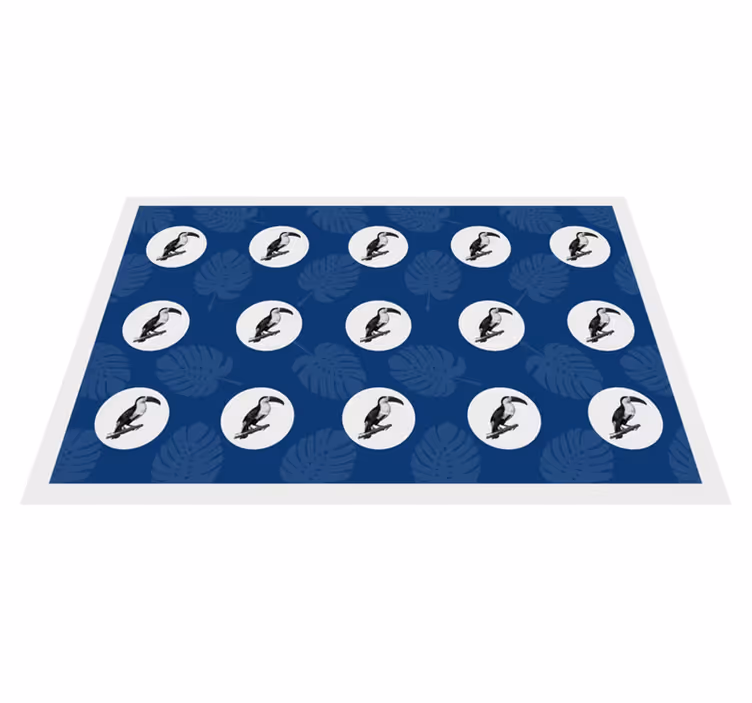 Individuais de mesa originais padrão de pássaros tropicais - TenStickers