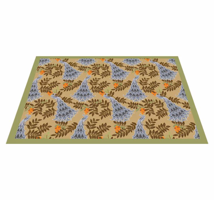 Individuais de mesa com nome e motivo floral - TenStickers