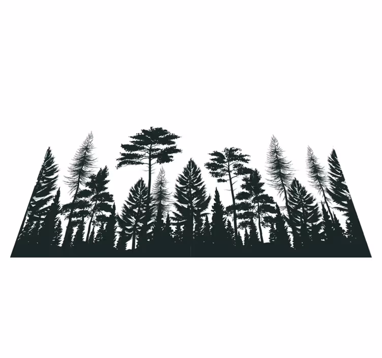 Individuais de mesa originais Silhueta dos pinheiros - TenStickers
