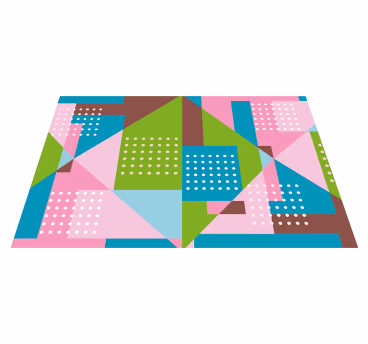 Individuais de mesa elegantes Padrão geométrico pastel - TenStickers