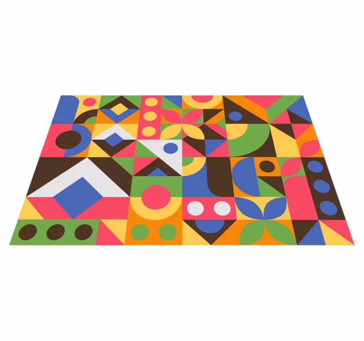 Individuais de mesa modernos composição geométrica viva - TenStickers
