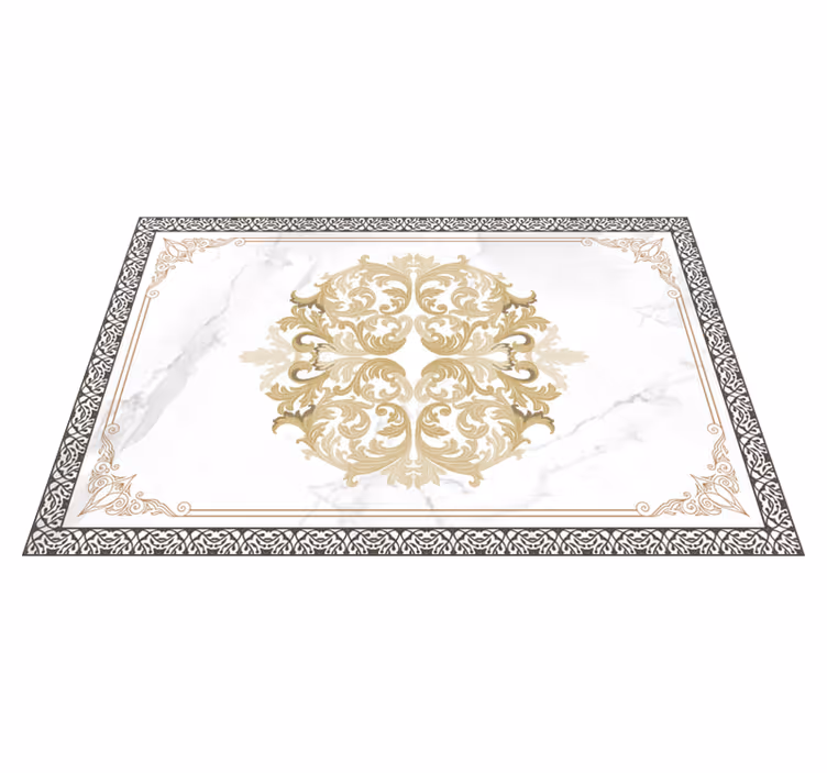 Individuais de mesa elegantes mármore branco barroco - TenStickers