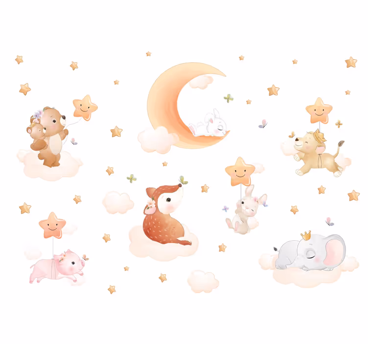 Mural de parede bebés bons sonhos - TenStickers