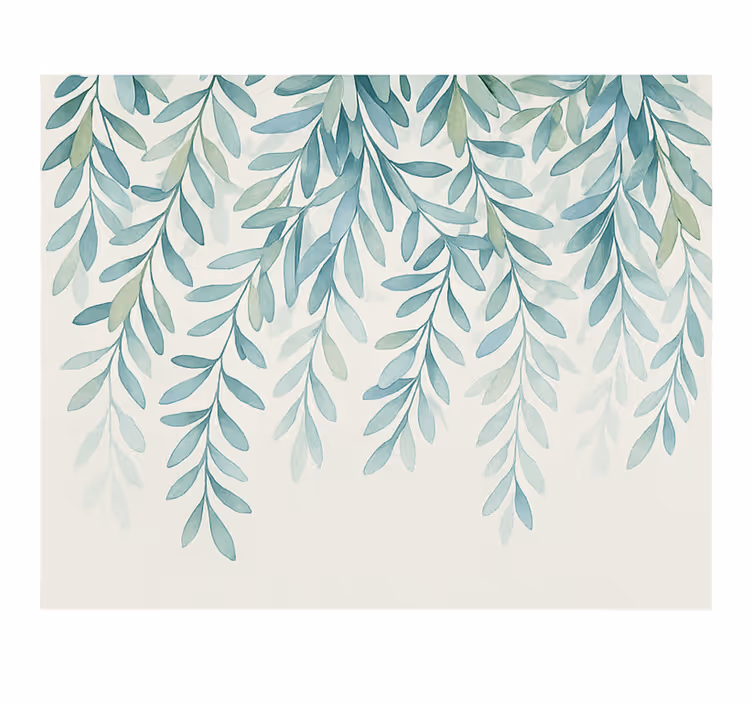 Mural de parede juvenis folhas elegantes em aquarela - TenStickers