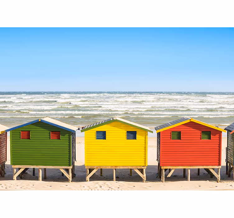 Fotomural de parede de cabanas de praia - TenStickers