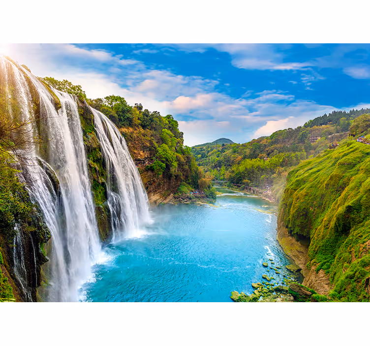 Fotomurais de paisagens Rio cachoeira - TenStickers