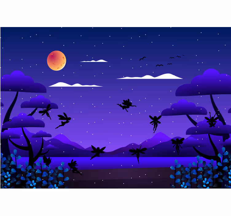 Fotomural de parede infantil floresta mágica - TenStickers