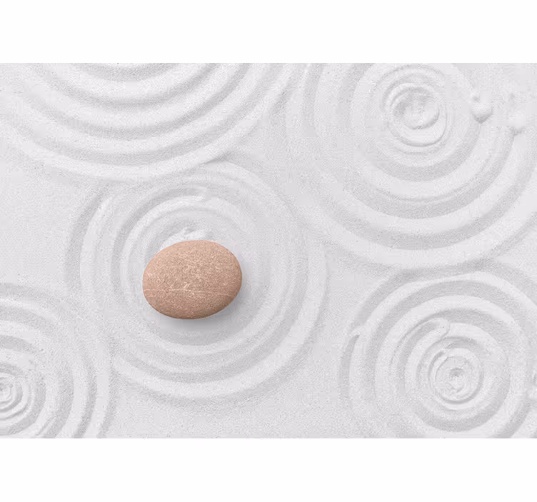 Fotomural decorativo 3d pedra na areia - TenStickers