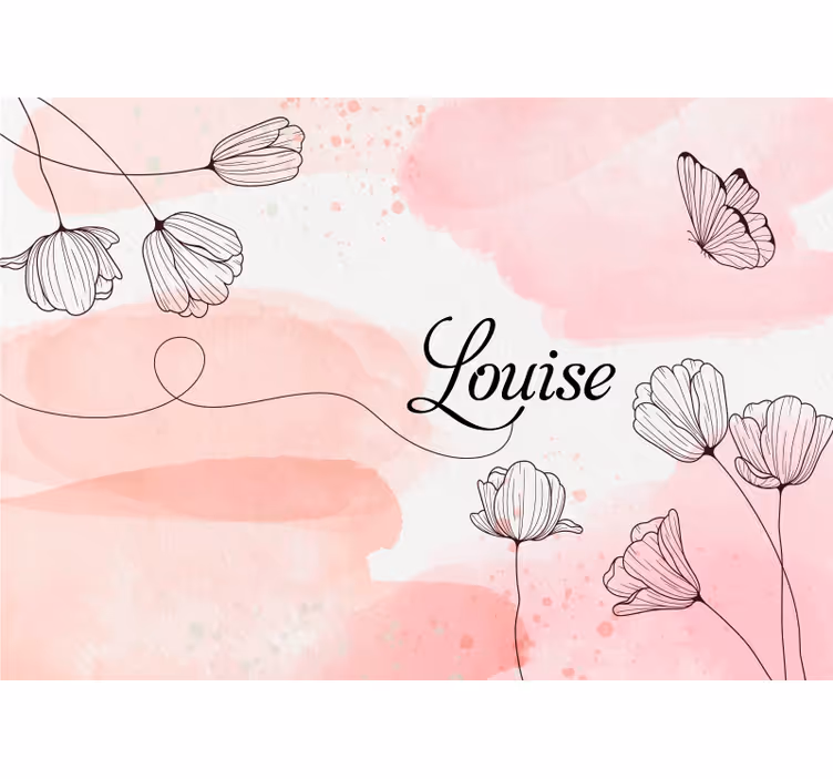 Murais de Parede Lindas flores com nome - TenStickers