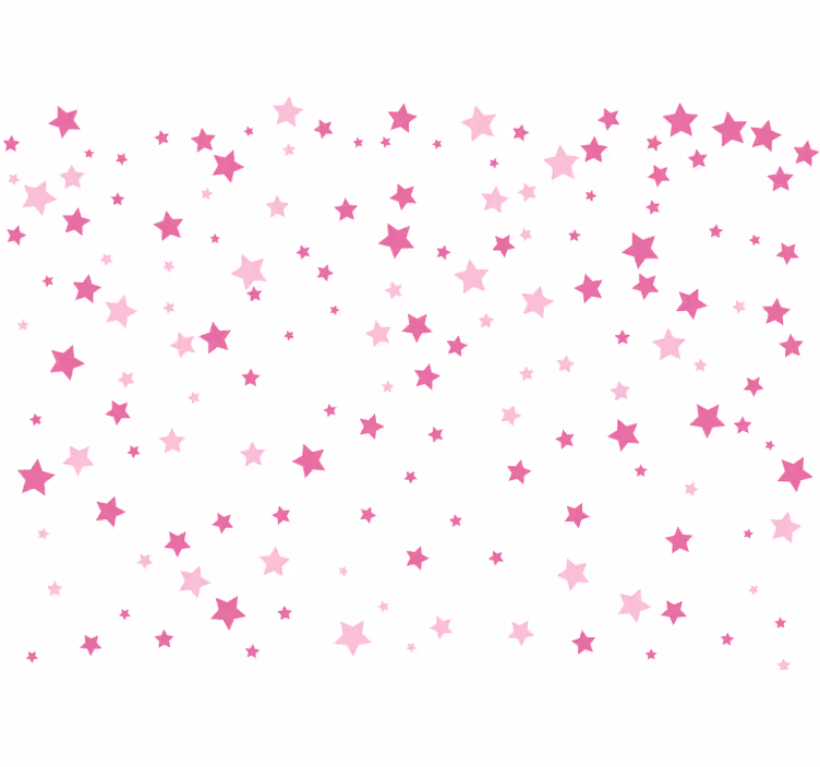 fotomural rosa de estrelas cadentes - TenStickers