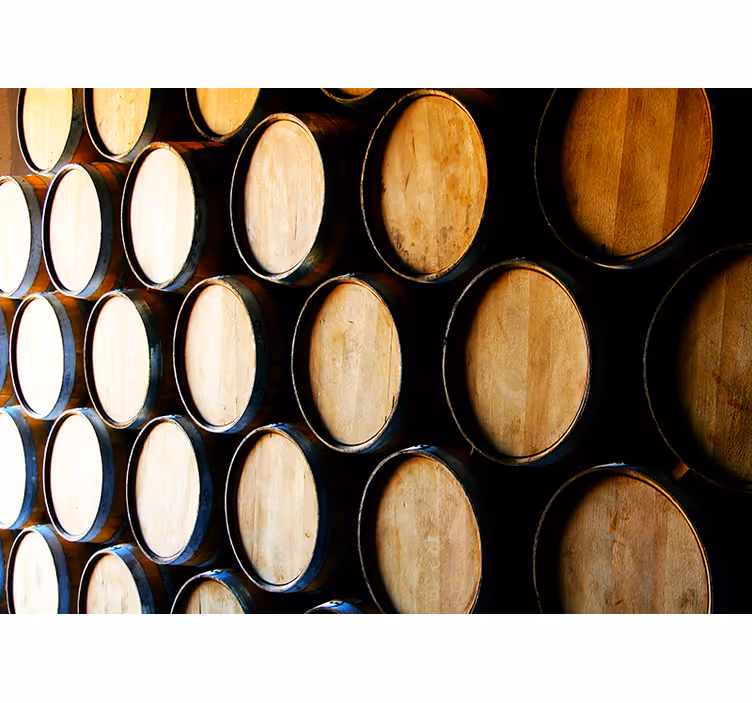 Murais de Parede 3D Close-up de barril de vinho - TenStickers