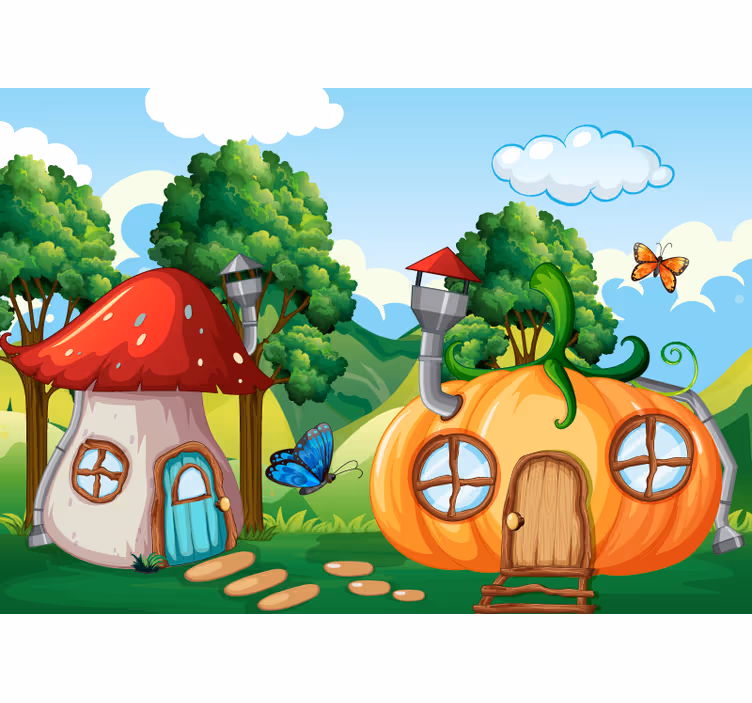 Floresta de fantasia para crianças fotomural decorativo para quar - TenStickers
