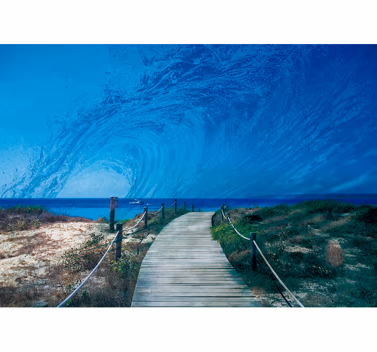 Fotomurais de paisagens Caminho para o oceano - TenStickers