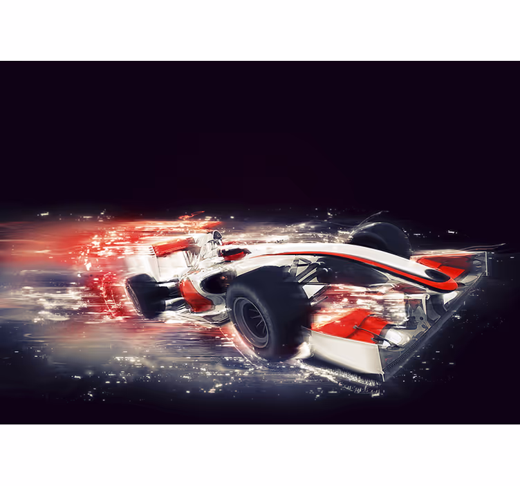 fotomural de parede de carro de fórmula 1 de bólido - TenStickers