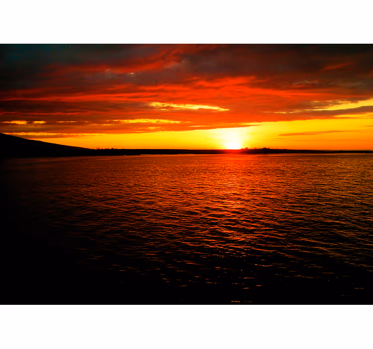 Fotomurais de paisagens Praia do equador ao pôr do sol - TenStickers