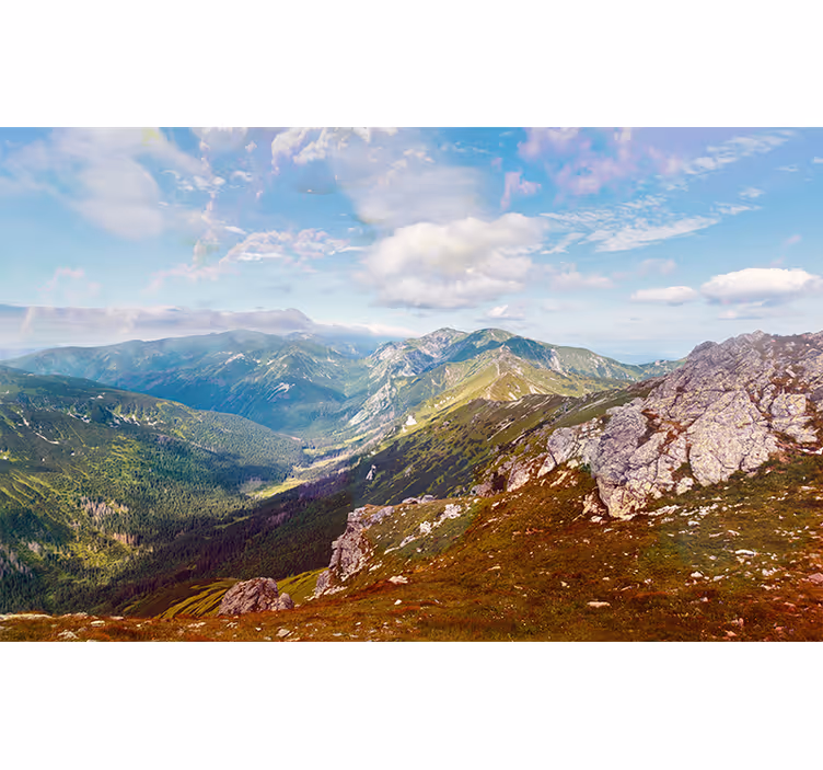 Mural de parede montanha vista panorâmica - TenStickers