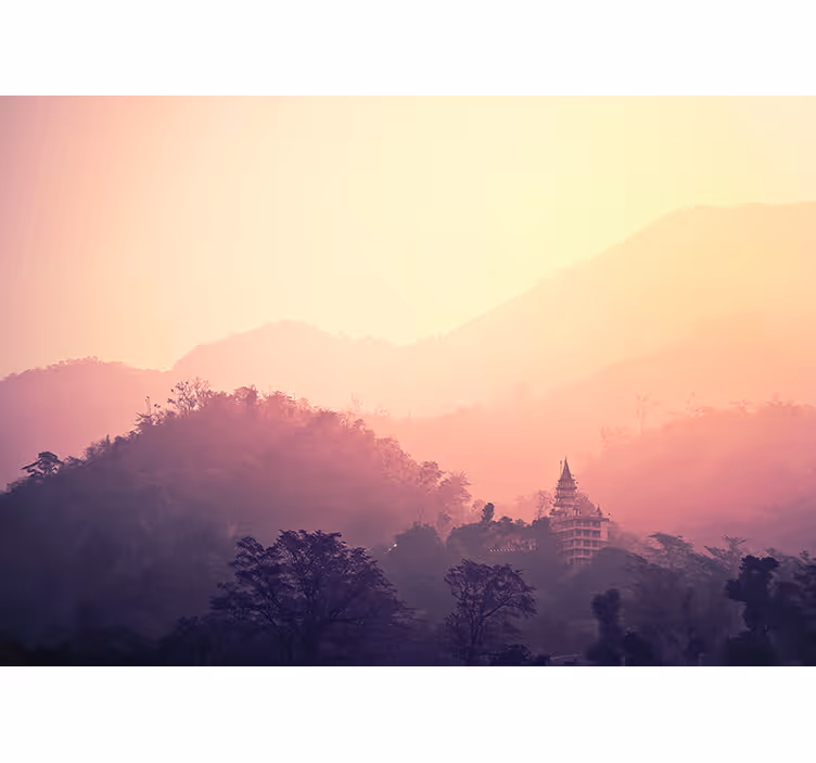 Fotomurais de paisagens Floresta rosa - TenStickers