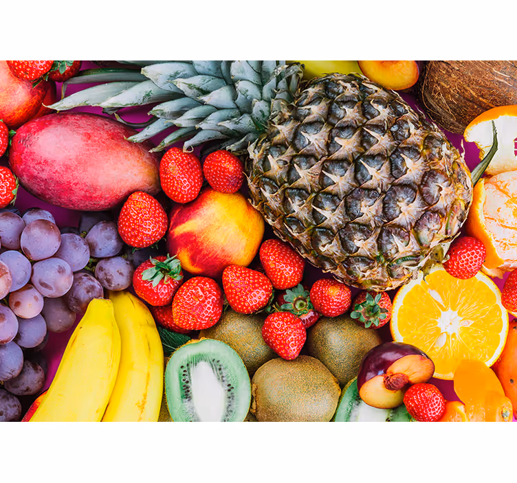 Variedade de frutas fotomural de parede de cozinha - TenStickers
