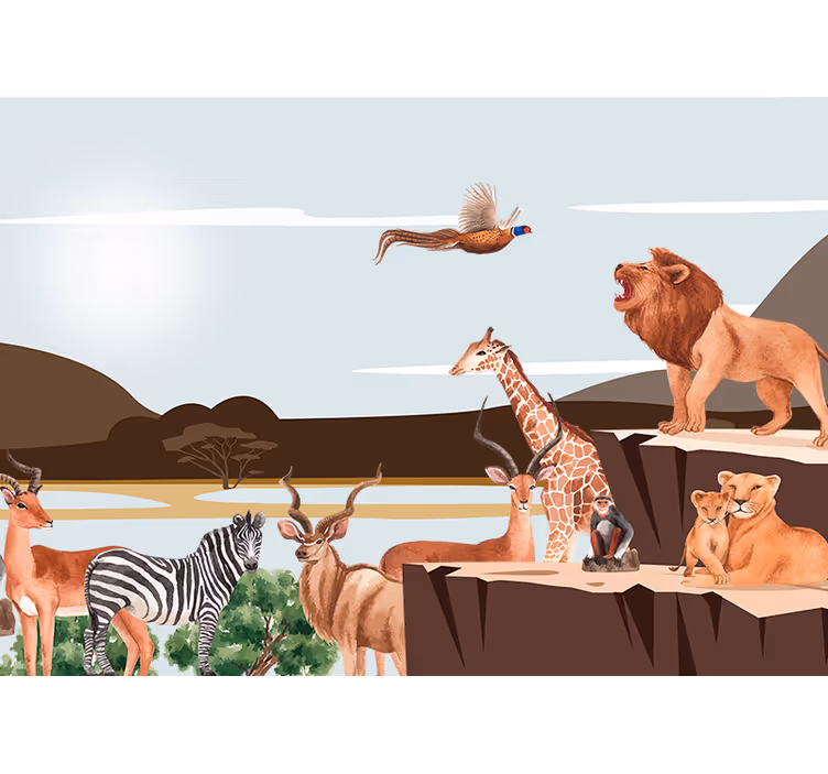 fotomural de parede da selva africana - TenStickers