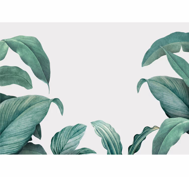 Fotomurais de paisagens árvore verde em fundo branco - TenStickers