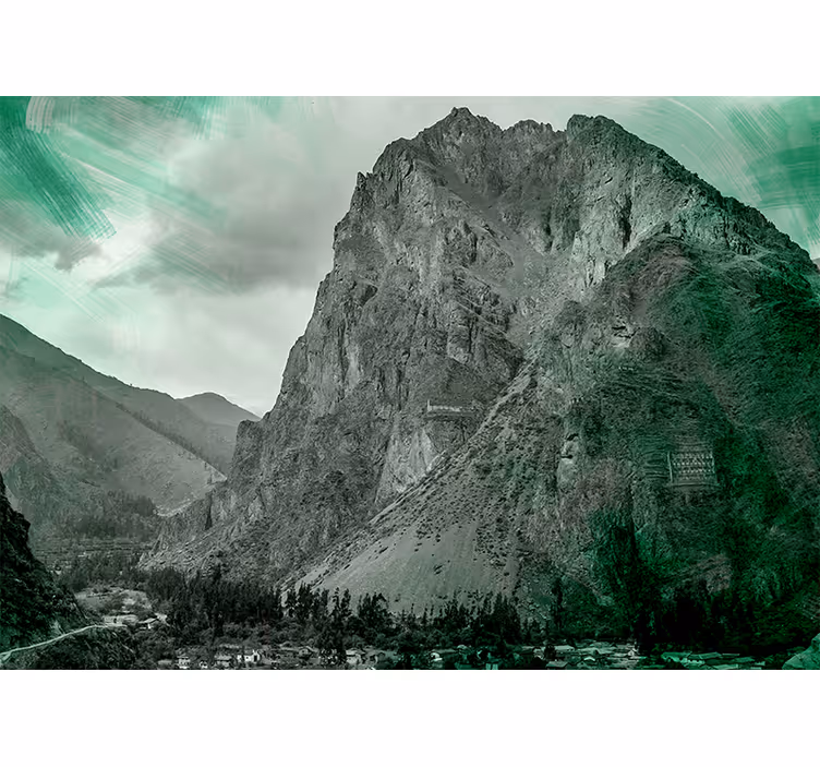Mural de parede montanha montanhas verdes majestosas - TenStickers