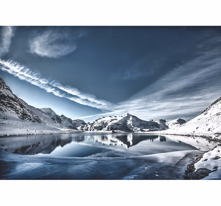 Mural de parede montanha majestosa paisagem glacial - TenStickers