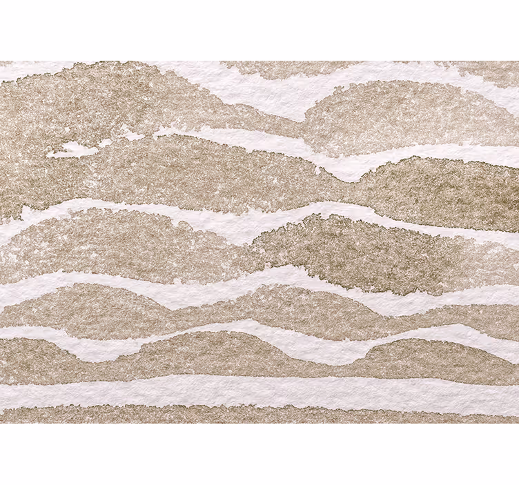 Cores marrom claro padrão de ondas murais de parede - TenStickers