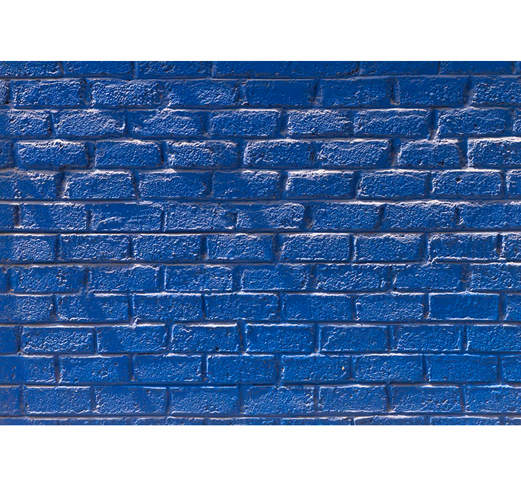 Murais de parede de casamento de tijolo azul com vista frontal - TenStickers