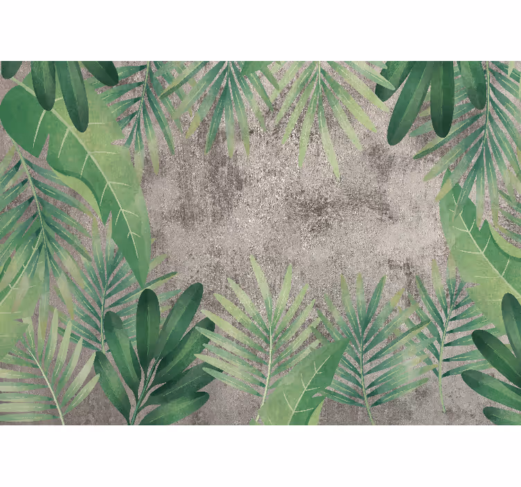Mural de parede natureza folhas verdes vibrantes - TenStickers