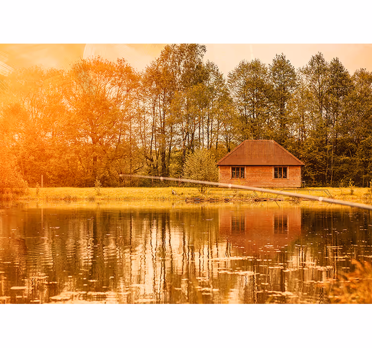 Fotomurais de paisagens vista serena do lago - TenStickers