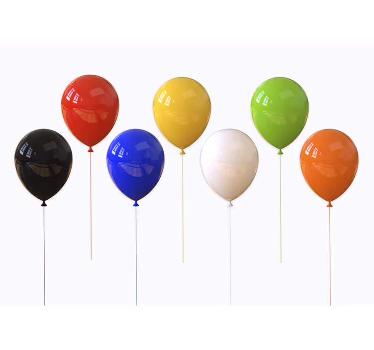 Fotomurais modernos Balão 3d realista colorido - TenStickers
