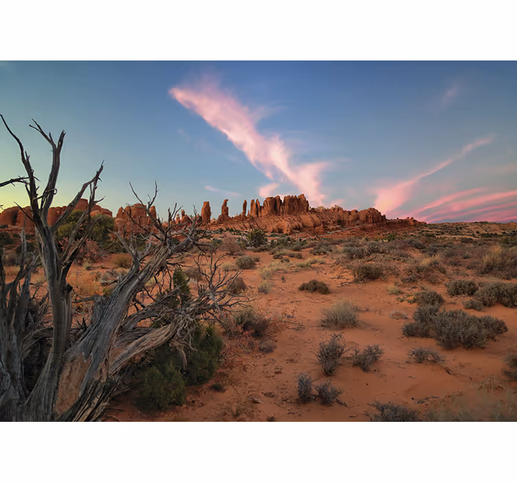 Fotomurais de paisagens formações rochosas do deserto - TenStickers