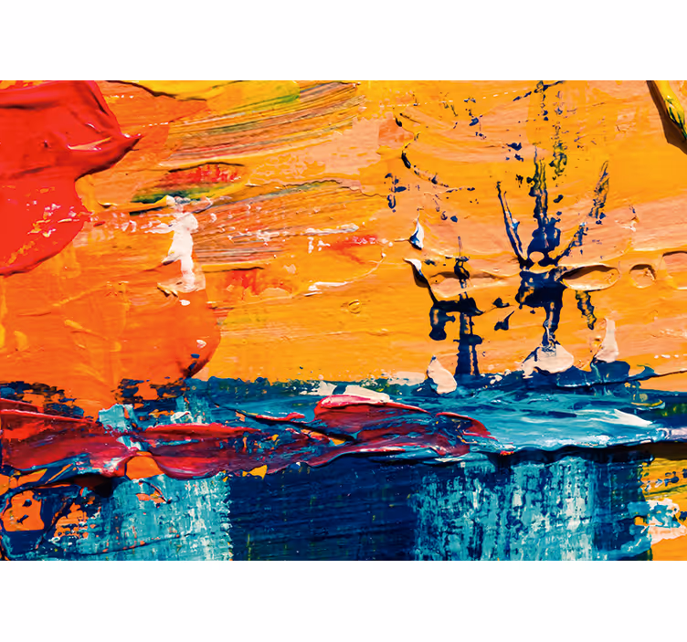 Fotomurais de paisagens Laranja pintura abstrata arte urbana - TenStickers