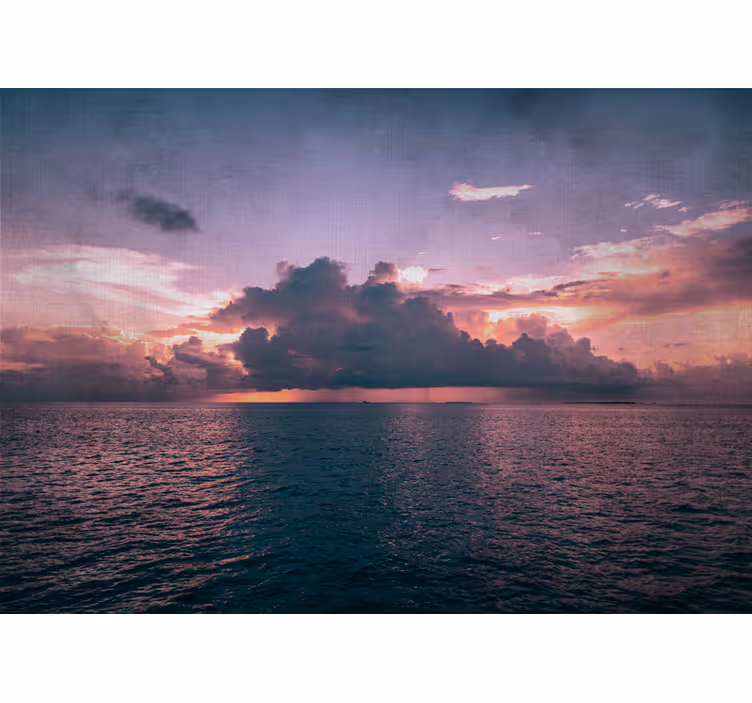 Nublado calmo oceano fotomural de parede - TenStickers