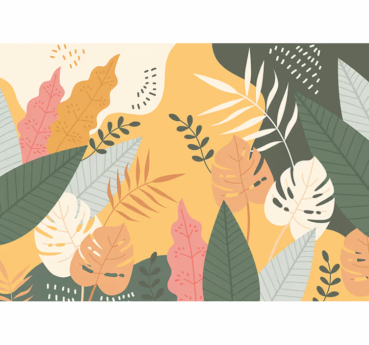 Fotomurais de paisagens Pintando com plantas exóticas - TenStickers
