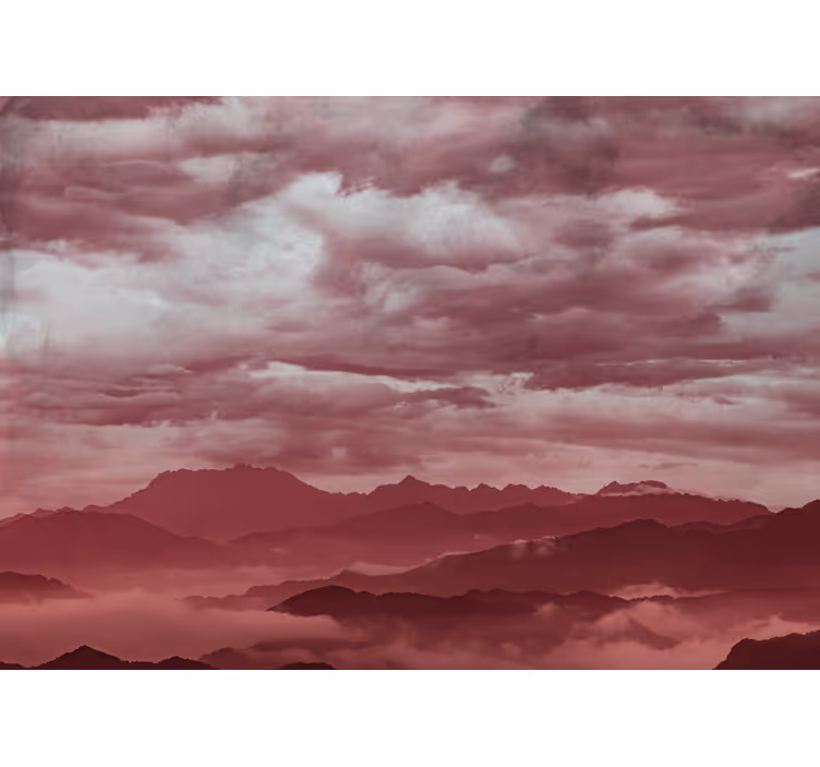 Mural de parede montanha paisagem mística - TenStickers