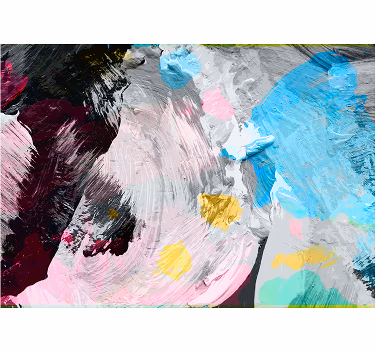 Mural de parede abstrato com pinceladas dinâmicas - TenStickers