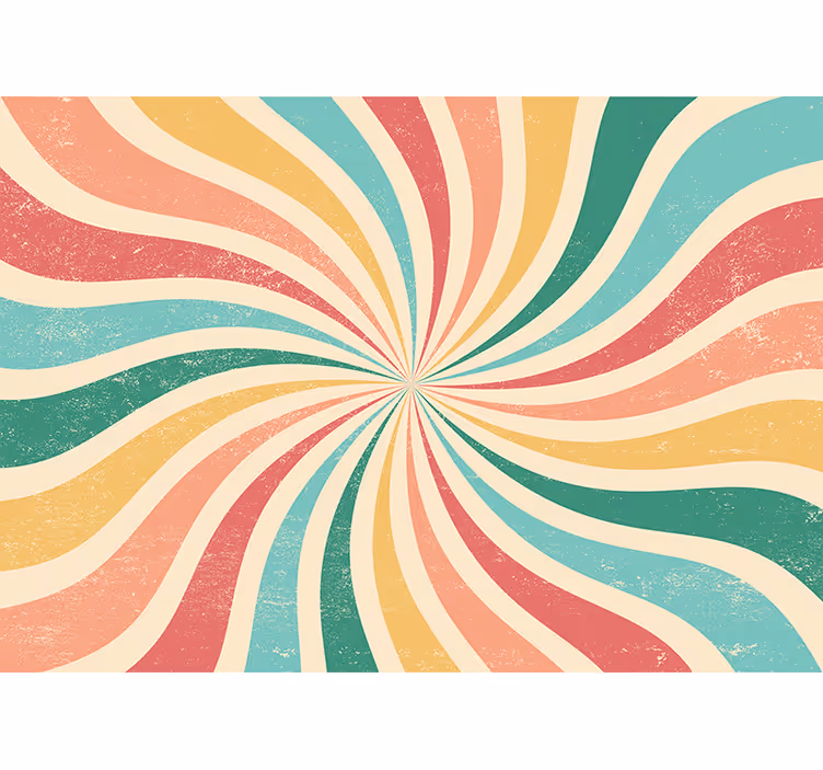 Redemoinho linhas coloridas murais de parede de adolescentes - TenStickers