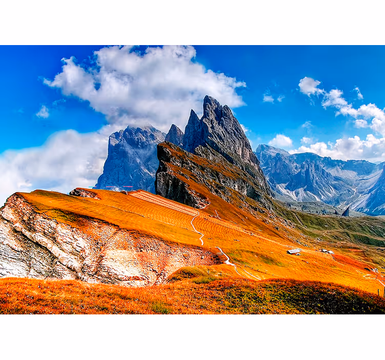 Fotomurais de paisagens panorama de picos de montanha - TenStickers